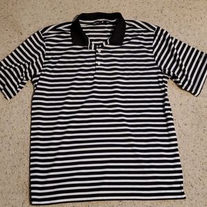 Walter Hagen Essentials Black & White Stripe Polo